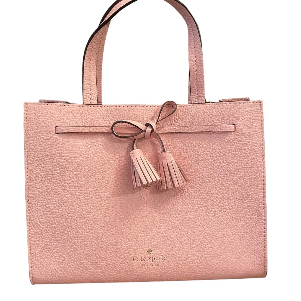 Kate Spade Hayes small satchel, crossbody, peppled leather,‎ tea rose - Picture 4 of 11